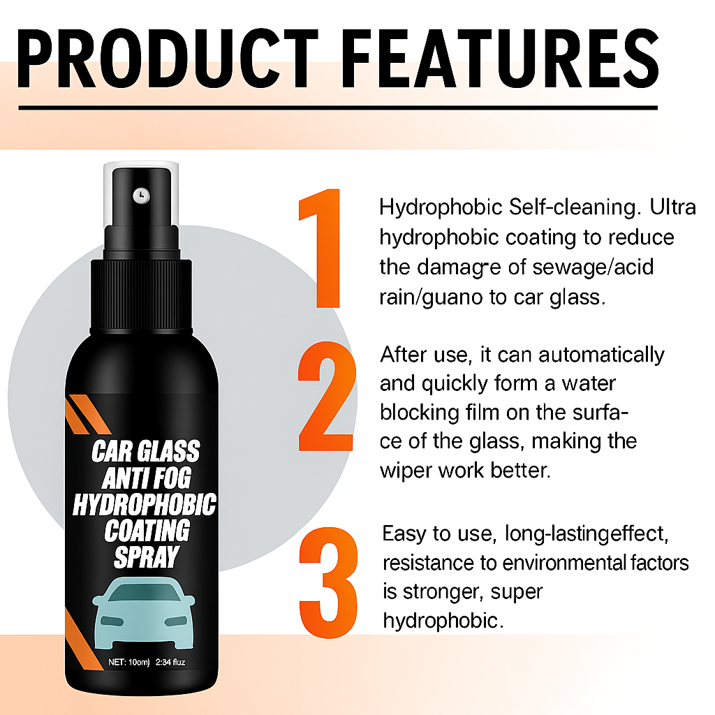 Car Glass Anti-Fog Spray (Buy 1 Get 1 Free + FREE Sponge!)